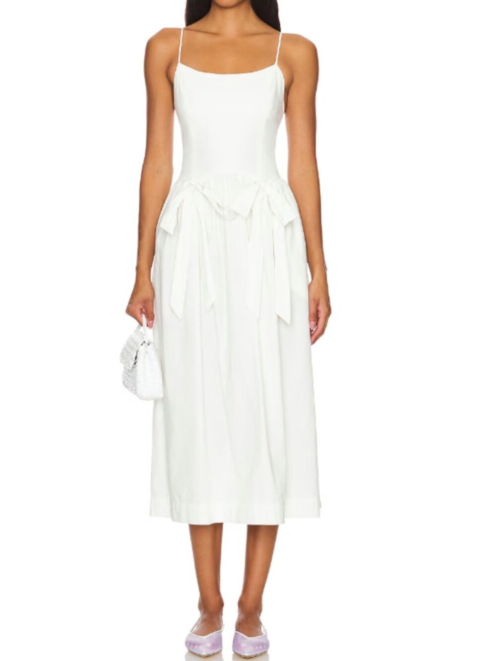 Damson Madder Penelope Apron Dress White NWT Size US 12/UK 16